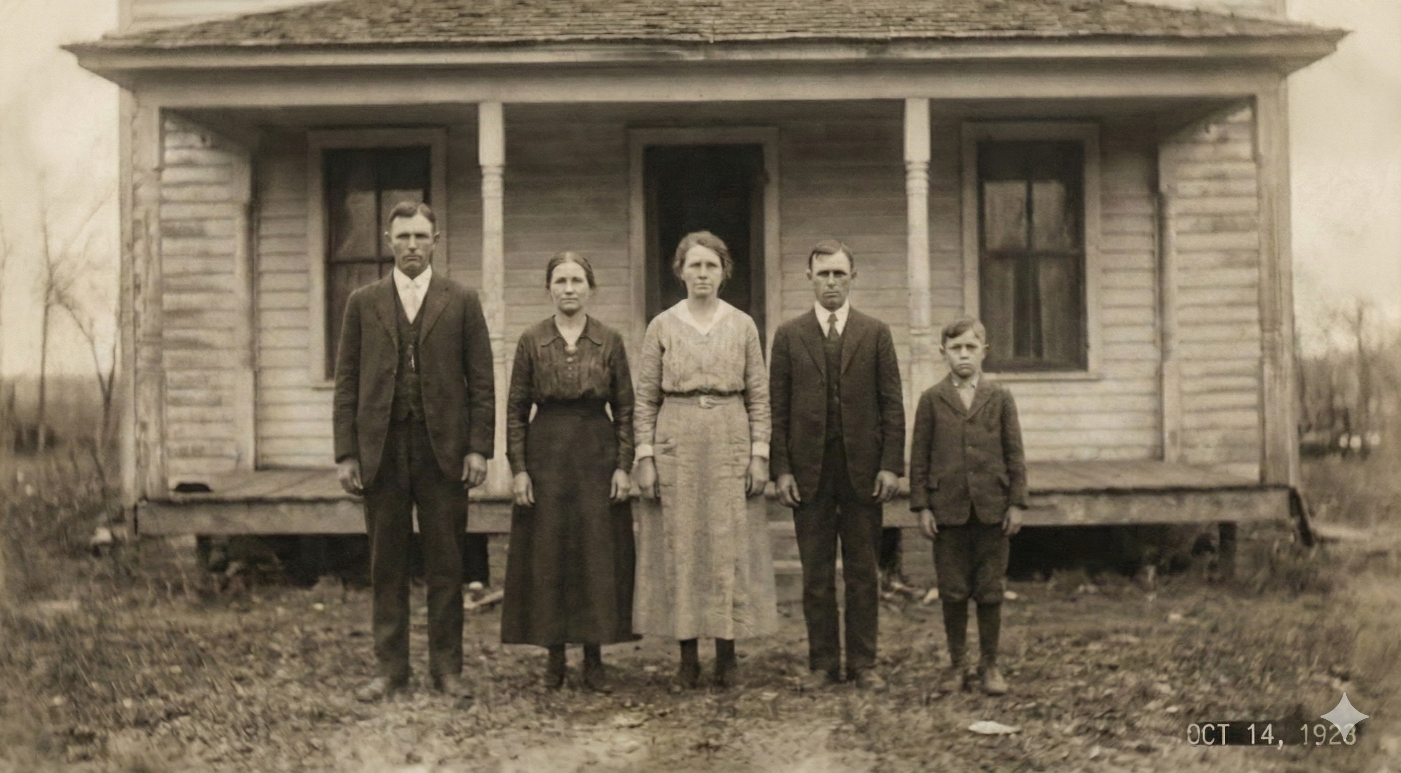 Before restoration – damaged photo